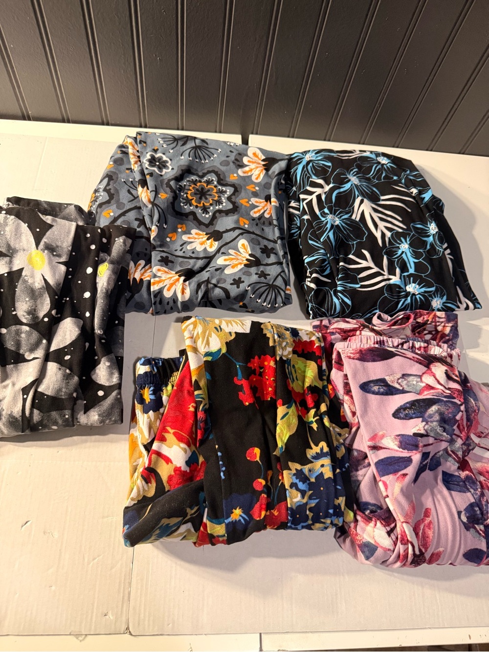 Women's Printed Brushed Buttery‎ Soft Leggings / Plus Size Colorful Pants Lot 5